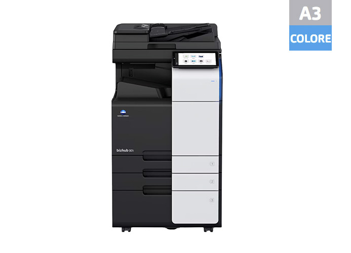 Konica C301i stampante MFP A3 a colori vista frontale
